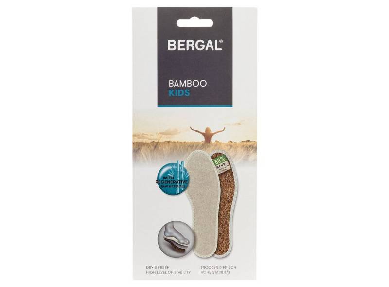 Bergal Barfußsohlen Bamboo Kindersohle - für ein optimales Klima für Ihre Füße von Bergal