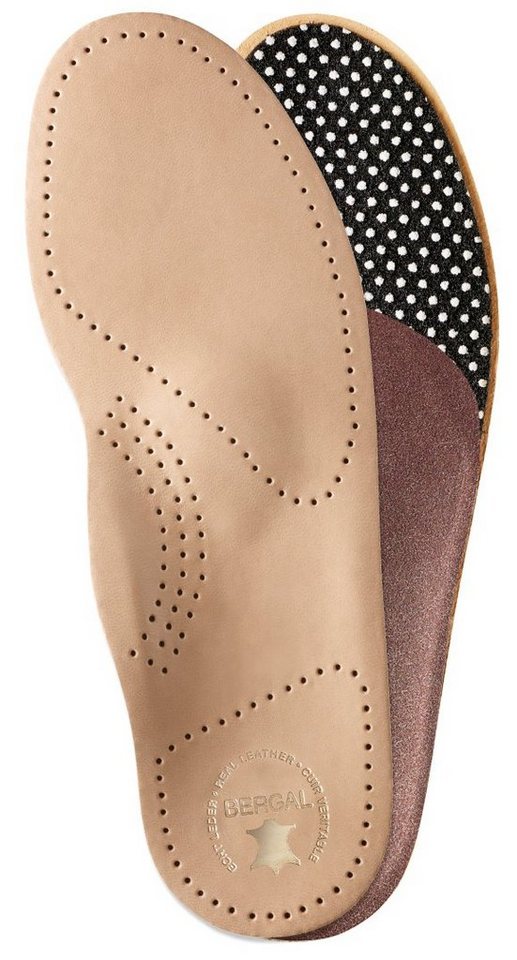 Bergal Fußbetteinlage Ortho Comfort - Orthopädisches Fußbett mit echtem Leder von Bergal