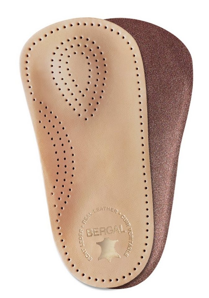 Bergal Fußbetteinlage Ortho Plus - Unterstützendes Fußbett mit echtem Leder von Bergal