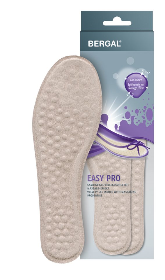 Bergal Gelsohlen Easy Pro - formstabile Gel-Einlegesohle polstert den Fuß von Bergal
