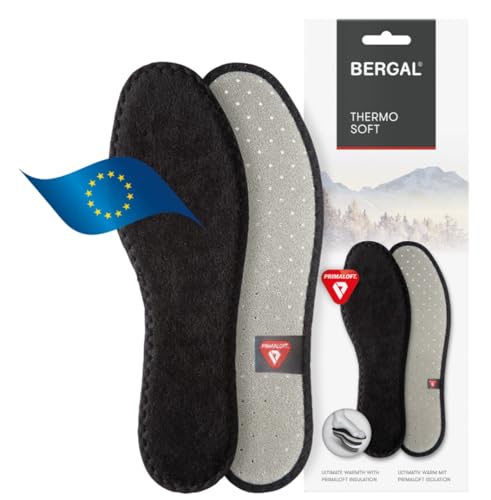 BERGAL THERMO SOFT mit PrimaLoft®-Isolation, Wintersohlen, wärmende Winter-Einlagen mit Daunen-ähnlicher Funktionsfaser, warme Schuheinlagen, Thermosohle für langanhaltend warme Füße, Gr. 38 von BERGAL