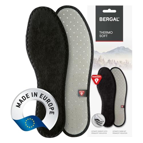 PrimaLoft® Thermo Soft Winter-Einlegesohlen warme Füße Schutz vor Kälte mit High Performance Isolation, reycycelt, wie Daune, Schuheinlagen, Thermosohle für langanhaltend warme Füße, Gr. 39 von BERGAL