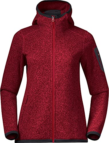 Bergans Kamphaug Knitted W Hoodie - Red - S von Bergans