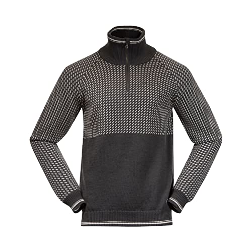 Bergans Alvdal Wollpullover mit 1/2 Reißverschluss Herren grau von Bergans