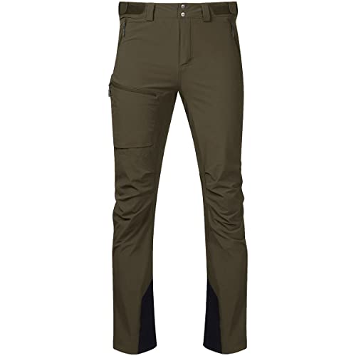 Bergans Breheimen Softshell M Pants Grün - Leichte atmungsaktive Herren Wanderhose, Größe M - Farbe Dark Green Mud von Bergans