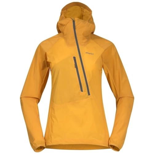 Bergans Cecilie Light Wind Anorak Orange - Leichter sportlicher Damen Anorak, Größe M - Farbe Lush Yellow von Bergans