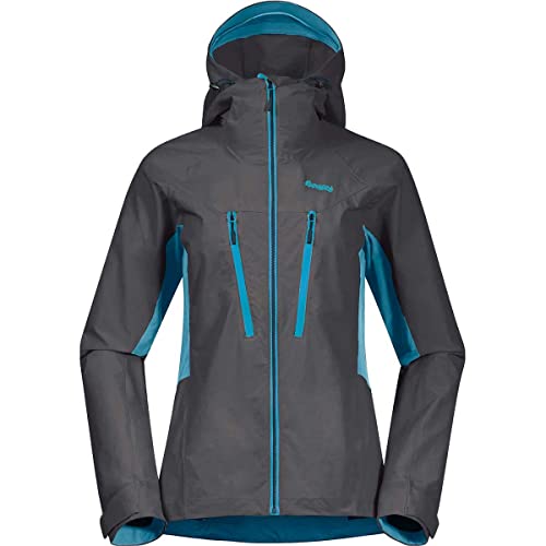 Bergans Damen Cecilie Mtn Softshell Jacke, solid dark grey-clear ice blue, L von Bergans