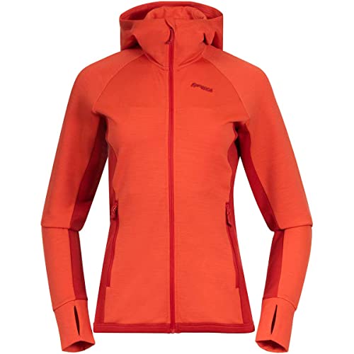 Bergans Damen Cecilie Wool Hood Jacke, Energy red-red Leaf, S von Bergans