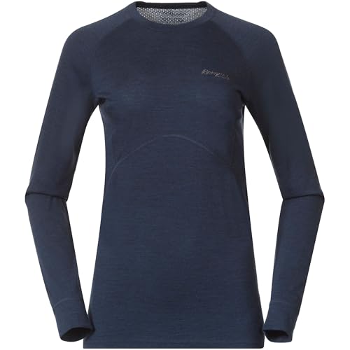 Bergans Damen Inner:Pure Merino Longsleeve, Navy Blue, L von Bergans
