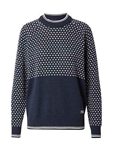 Bergans Alvdal Wool W Jumper - Navy/Vanilla White - L von Bergans