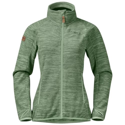 Bergans Hareid Fleece W Jacket Nohood Grün - Polartec Leichte warme Damen Polartec Fleecejacke, Größe M - Farbe Jade G von Bergans