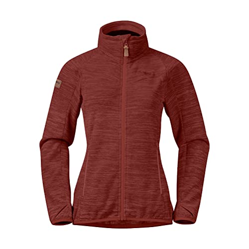 Bergans Hareid Fleece W Jacket NoHood, M, chianti red von Bergans