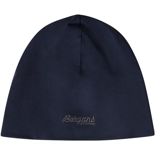 Bergans Kinder Youth Cotton Mütze, Navy Blue-solid Dark Grey, ONE Size von Bergans