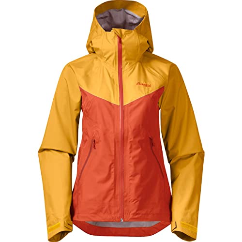 Bergans Letto V2 3l W Jacket Colorblock-Gelb-Orange - Dermizax™ Leichte atmungsaktive Damen Dermizax Hardshelljacke, Gr von Bergans