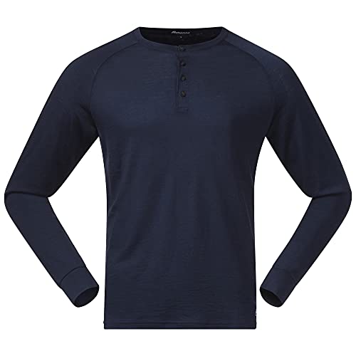 Bergans Lysebu Wool Henley - Navy - L von Bergans