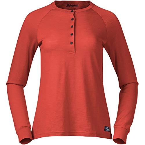Bergans Lysebu Wool W Henley - Brick - XS von Bergans