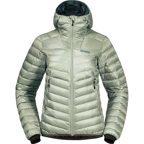 Bergans Senja Down Light W Jacket w/Hood - Misty Forest/Orion Blue - L von Bergans
