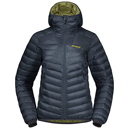 Bergans Senja Down Light W Jacket w/Hood - Orion Blue/Green Oasis - L von Bergans