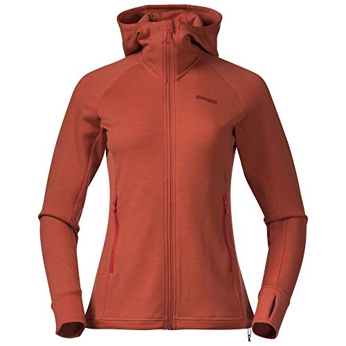 Bergans Ulstein Wool Hood W Jacket - Brick - M von Bergans