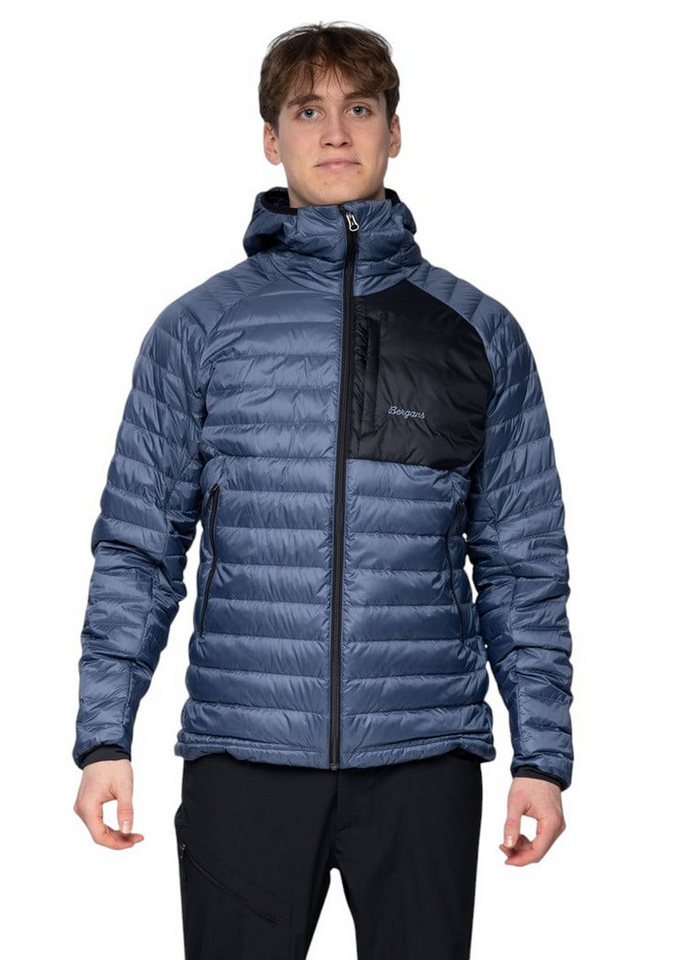 Bergans Winterjacke Daunenjacke Vaagaa Light Down Hood (windabweisend) dunkelblau/schwarz von Bergans