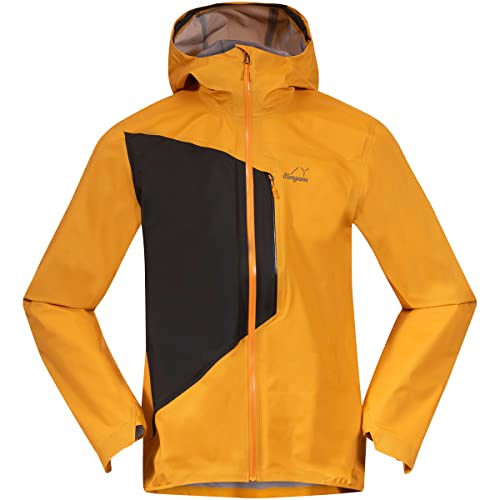 Bergans Y LightLine Air 3L Shell Jacket Men - Mango Yellow/Dark Shadow Grey - L von Bergans