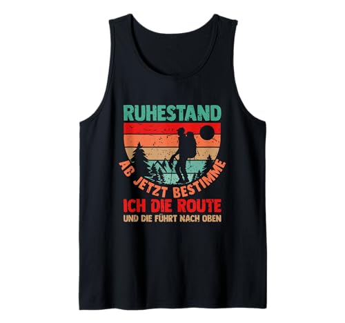 Herren Rente Wandern Wanderer Rentner Ruhestand Tank Top von Berge Wandern Pension Wandersport Rente