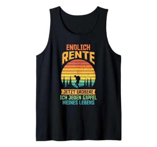 Herren Rente Wandern Wanderer Rentner Ruhestand Tank Top von Berge Wandern Pension Wandersport Rente