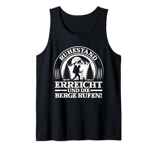 Herren Rente Wandern Wanderer Rentner Ruhestand Tank Top von Berge Wandern Pension Wandersport Rente