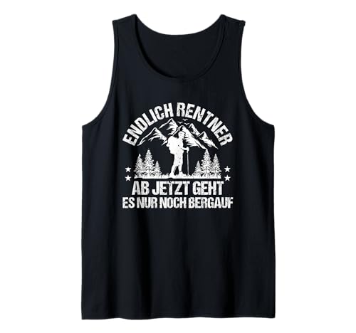 Herren Rente Wandern Wanderer Rentner Ruhestand Tank Top von Berge Wandern Pension Wandersport Rente