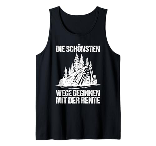 Herren Rente Wandern Wanderer Rentner Ruhestand Tank Top von Berge Wandern Pension Wandersport Rente