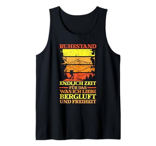 Herren Rente Wandern Wanderer Rentner Ruhestand Tank Top von Berge Wandern Pension Wandersport Rente