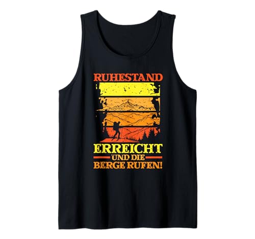 Herren Rente Wandern Wanderer Rentner Ruhestand Tank Top von Berge Wandern Pension Wandersport Rente