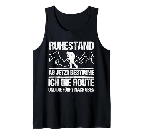 Herren Rente Wandern Wanderer Rentner Ruhestand Tank Top von Berge Wandern Pension Wandersport Rente