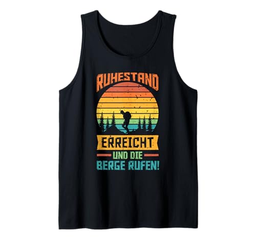 Herren Rente Wandern Wanderer Rentner Ruhestand Tank Top von Berge Wandern Pension Wandersport Rente
