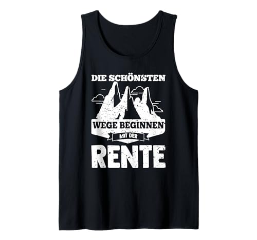 Herren Rente Wandern Wanderer Rentner Ruhestand Tank Top von Berge Wandern Pension Wandersport Rente