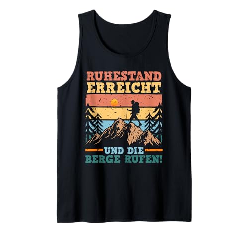 Herren Rente Wandern Wanderer Rentner Ruhestand Tank Top von Berge Wandern Pension Wandersport Rente