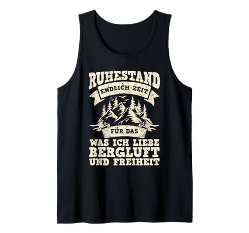 Herren Rente Wandern Wanderer Rentner Ruhestand Tank Top von Berge Wandern Pension Wandersport Rente