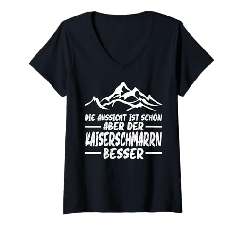 Damen Der Kaiserschmarrn besser Wandern Berge T-Shirt mit V-Ausschnitt von Berge & Bergsteiger Geschenkidee