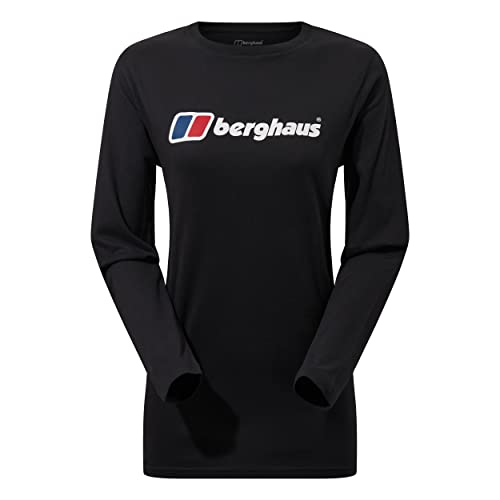 Berghaus Damen Boyfriend Big Classic Langärmeliges T-Shirt, Schwarz, 38 EU von Berghaus