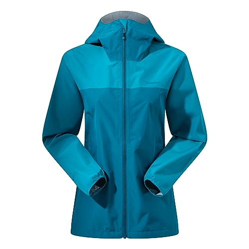 Berghaus Deluge Pro 3.0 Waterproof Jacke für Damen, Dschungel-Jewel/Deep Ocean, 32 von Berghaus