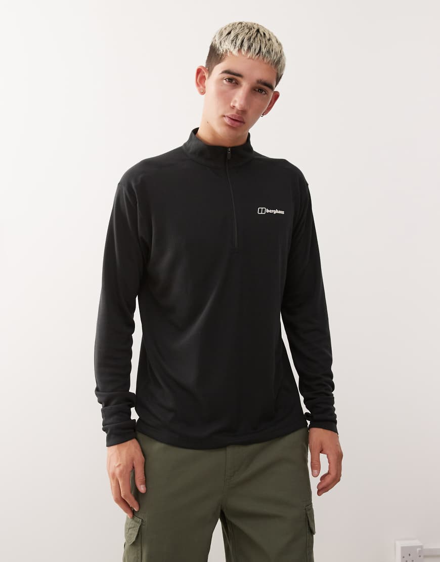 Berghaus - Ivyhill - Herren-Oberteil in Schwarz mit kurzem Reißverschluss Berghaus - Ivyhill - Herren-Oberteil in Schwarz mit kurzem Reißverschluss von Berghaus