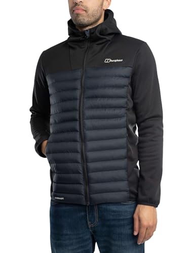 Berghaus Vaskye Hybrid-Jacke mit Kapuze für Herren, Tiefschwarz, 60 von Berghaus