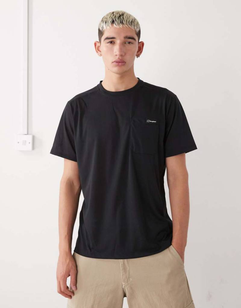 Berghaus - Relaxed-Fit-T-Shirt für Herren aus Funktionsstoff in Schwarz von Berghaus