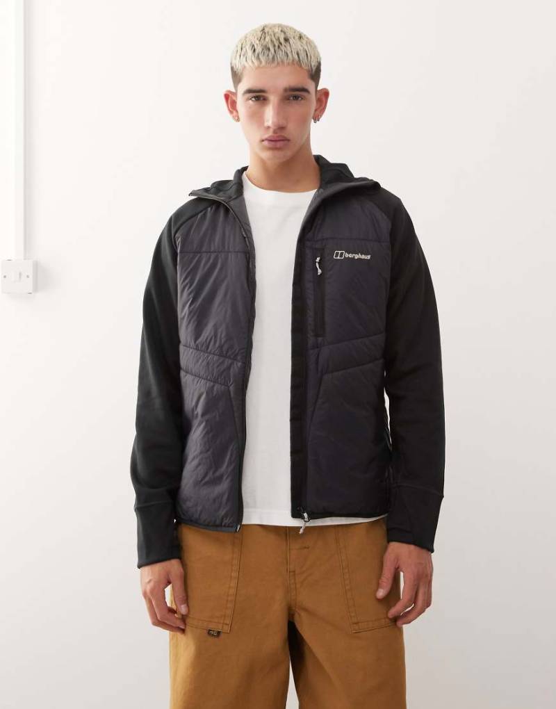 Berghaus - Trawden - Hybrid-Jacke für Herren in Schwarz mit Kapuze von Berghaus