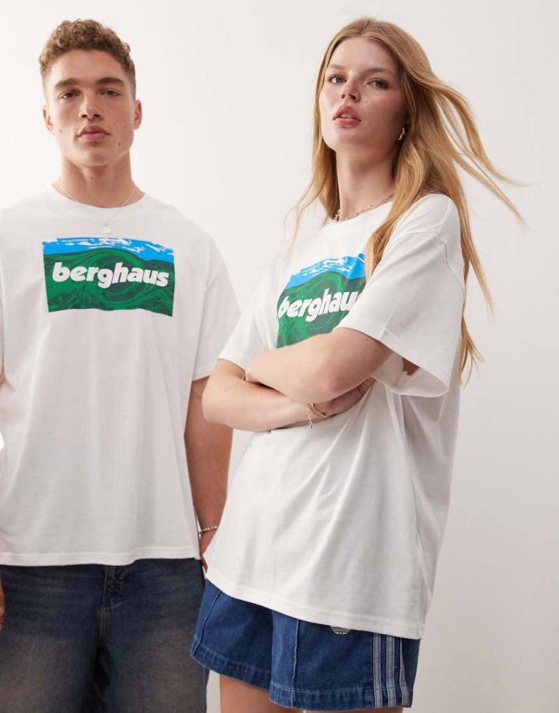 Berghaus - Twisted Skies - Unisex-T-Shirt in Pure-Weiß mit Print von Berghaus