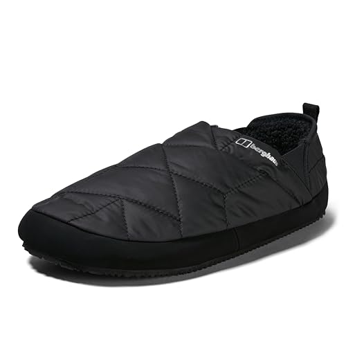 Berghaus Unisex Bothy Slipper 2.0, Jet Black/Grey Nadelstreifen, 43/44 EU, Nadelstreifen in Tiefschwarz und Grau von Berghaus