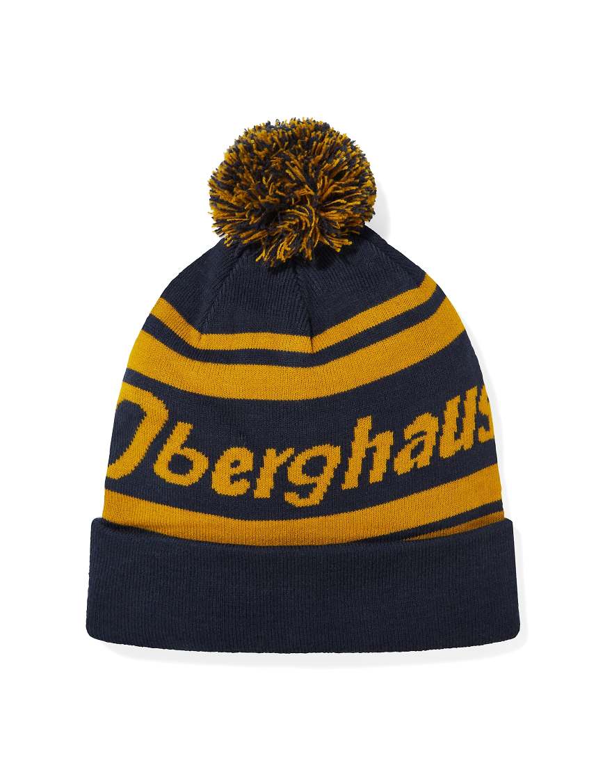 Berghaus - Unisex-Strickmütze in Blau/Gelb mit „Berghaus"-Slogan von Berghaus