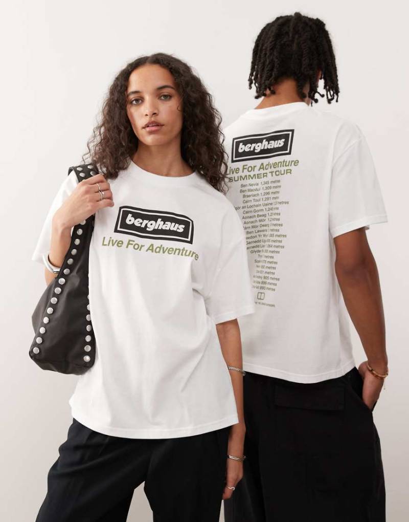 Berghaus - Unisex - T-Shirt in Reinweiß mit „Adventure Tour"-Print von Berghaus