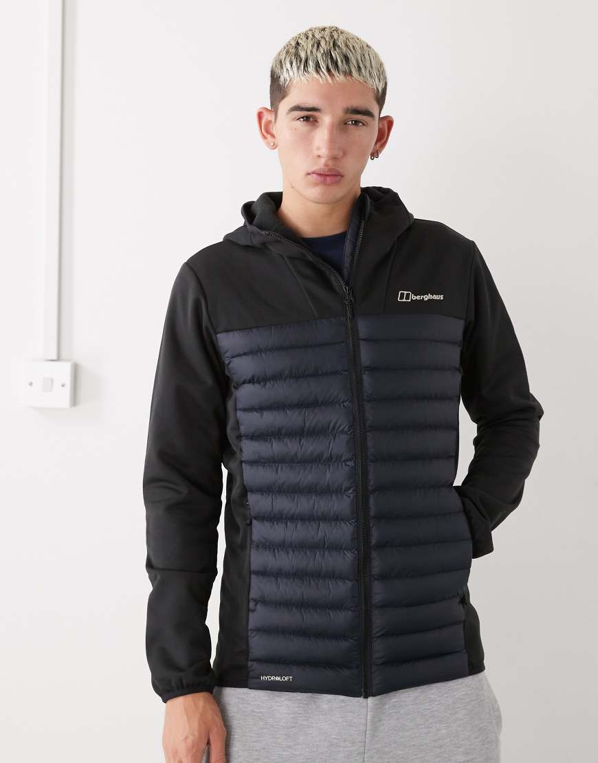 Berghaus - Vaskye - Isolierte Hybrid-Jacke für Herren in Schwarz mit Kapuze von Berghaus