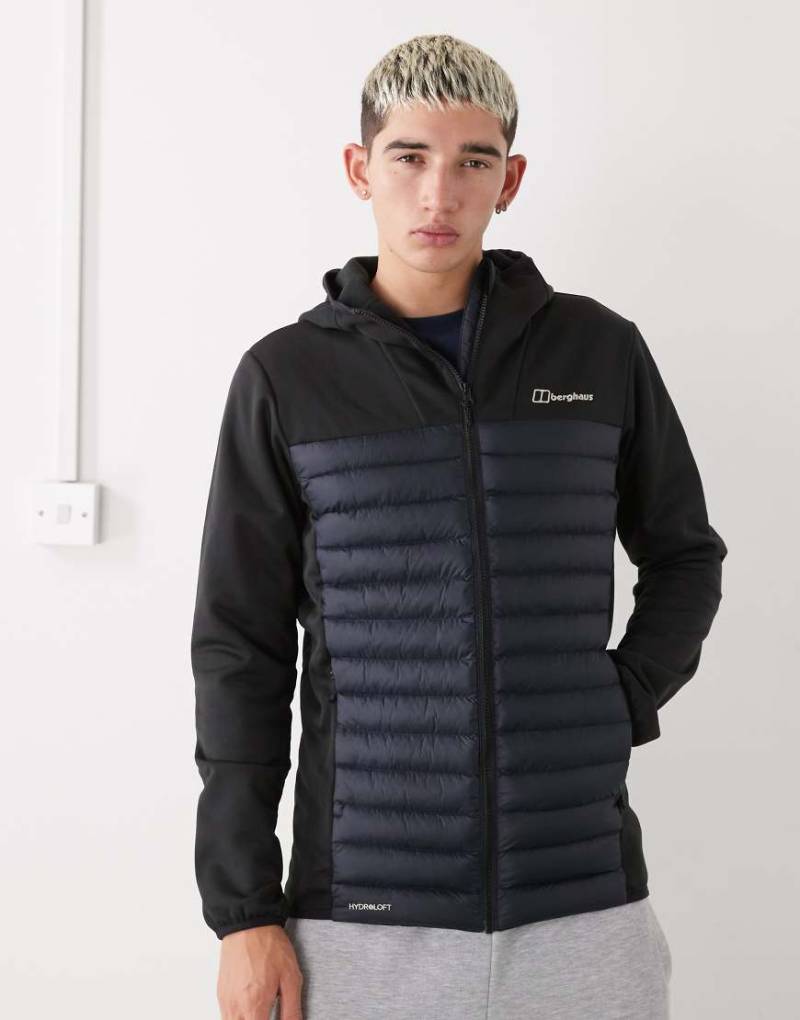 Berghaus - Vaskye - Isolierte Hybrid-Jacke für Herren in Schwarz mit Kapuze von Berghaus